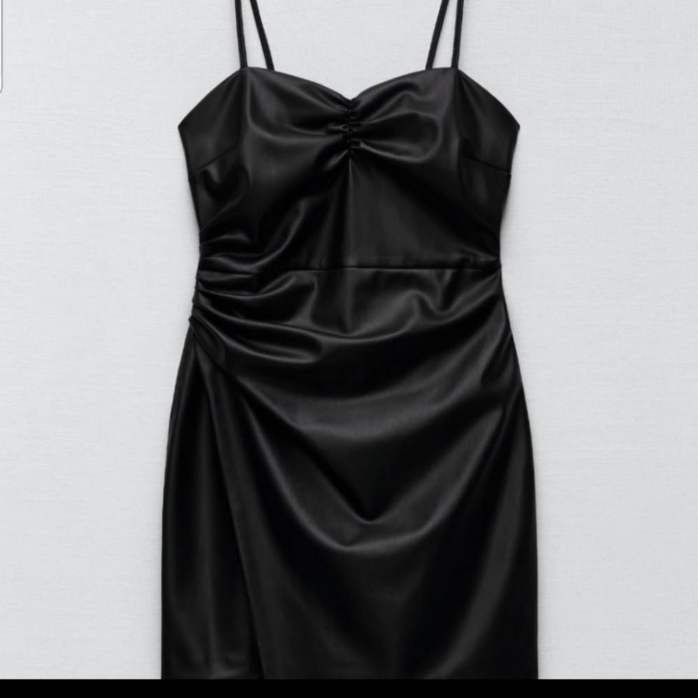 Zara Black Satin Dress